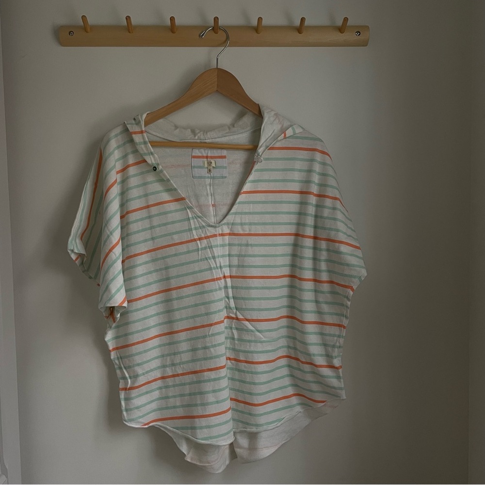 T.La Multicolor Striped Hooded Sweatshirt